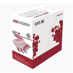 BOBINA DE CABLE UTP HIKVISION DS-1LN5E-SW 305 METROS / CAT5E 24 AWG / COLOR BLANCO / PVC CM / USO EN INTERIOR / 100 COBRE / APLI