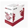 BOBINA DE CABLE UTP HIKVISION DS-1LN5E-SW 305 METROS / CAT5E 24 AWG / COLOR BLANCO / PVC CM / USO EN INTERIOR / 100 COBRE / APLI
