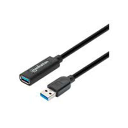 CABLE USB EXTENSIÓN, MANHATTAN,1537517,V3.2 EXT. ACTIVA  10.0M NEGRO