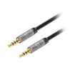 CABLE AUDIO ESTEREO, MANHATTAN,356008, 3.5MM M-M 3.0M NEGRO/ALUMINIO PLATEADO