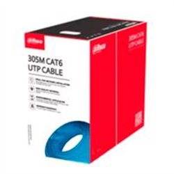 CABLE UTP/ DAHUA/ PFM920I-6UN-C /BOBINA DE CABLE UTP 100% COBRE/ CAT 6 / COLOR AZUL / INTERIOR / 305 METROS/ IDEAL PARA REDES Y 