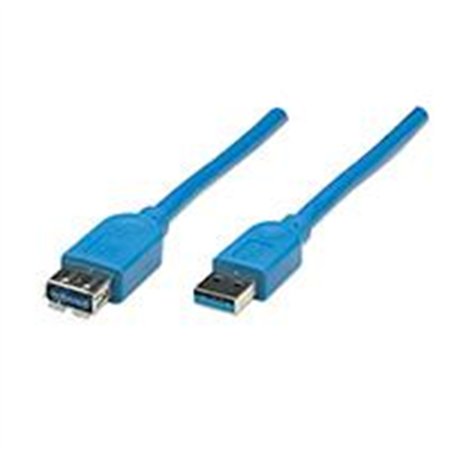 CABLE USB,MANHATTAN,322447, V3.2 EXT. TIPO A  3.0M AZUL, 5 G