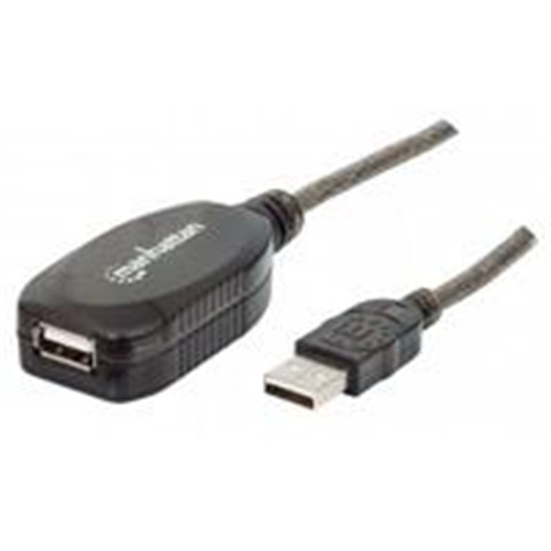 CABLE USB,MANHATTAN,151573, V2.0 EXT. ACTIVA 10.0M BOLSA