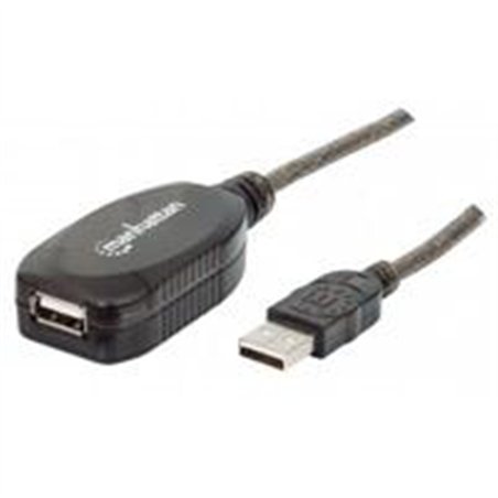 CABLE USB,MANHATTAN,151573, V2.0 EXT. ACTIVA 10.0M BOLSA