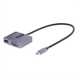ADAPTADOR DE VIDEO USB C, ADAPTADOR MULTIPUERTOS USB C A HDMI VGA CON SALIDA DE AUDIO DE 3.5MM, HDR 4K A 60HZ, PD 3.0 DE 100W, C