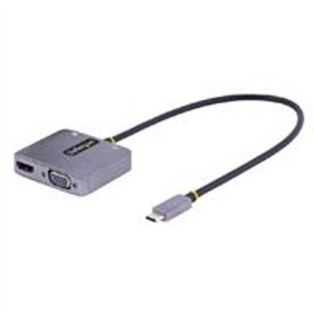 ADAPTADOR DE VIDEO USB C, ADAPTADOR MULTIPUERTOS USB C A HDMI VGA CON SALIDA DE AUDIO DE 3.5MM, HDR 4K A 60HZ, PD 3.0 DE 100W, C