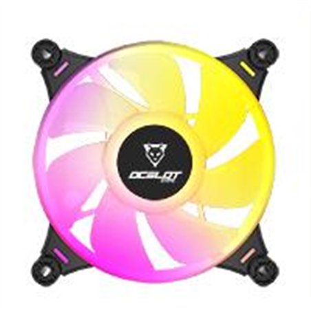 VENTILADOR OCELOT GAMING OF-3 / 120MM / ARGB / 38.5 CFM / 1200 RPM / 21.2 DB / 4 PINES / COLOR NEGRO