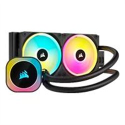 DISIPADOR CON ENFRIAMIENTO LIQUIDO CORSAIR ICUE LINK H100I/ 240 MM/ S-1700 1200/ AM5 AM4/ RGB  NEGRO