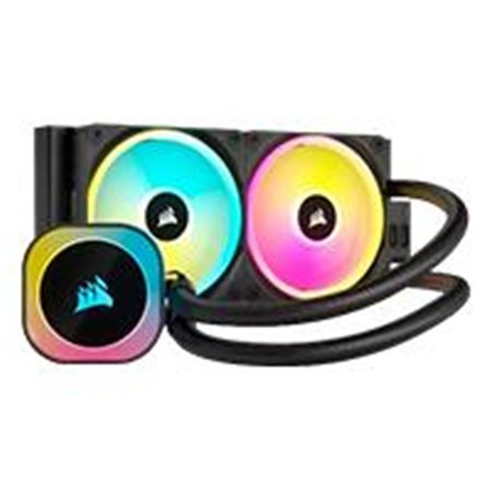 DISIPADOR CON ENFRIAMIENTO LIQUIDO CORSAIR ICUE LINK H100I/ 240 MM/ S-1700 1200/ AM5 AM4/ RGB  NEGRO