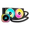 DISIPADOR CON ENFRIAMIENTO LIQUIDO CORSAIR ICUE LINK H100I/ 240 MM/ S-1700 1200/ AM5 AM4/ RGB  NEGRO