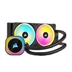 DISIPADOR CON ENFRIAMIENTO LIQUIDO CORSAIR ICUE LINK H100I AIO / 240 MM/ S-1700 1200/ AM5 AM4/ RGB BLANCO