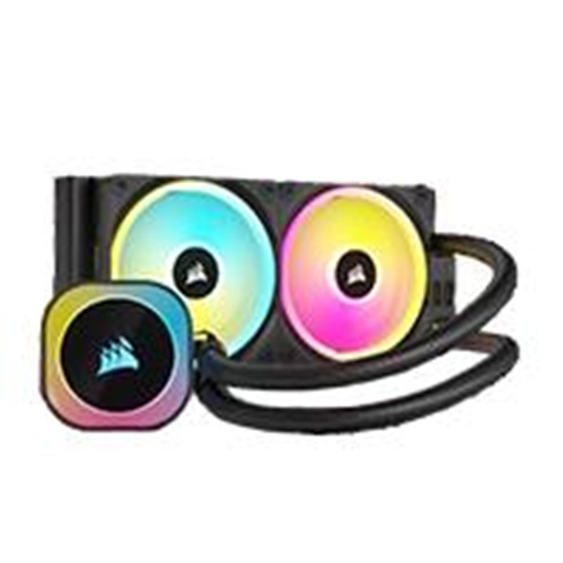 DISIPADOR CON ENFRIAMIENTO LIQUIDO CORSAIR ICUE LINK H100I AIO / 240 MM/ S-1700 1200/ AM5 AM4/ RGB BLANCO