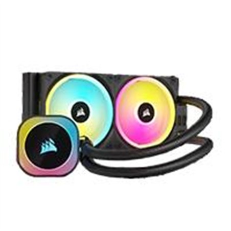 DISIPADOR CON ENFRIAMIENTO LIQUIDO CORSAIR ICUE LINK H100I AIO / 240 MM/ S-1700 1200/ AM5 AM4/ RGB BLANCO