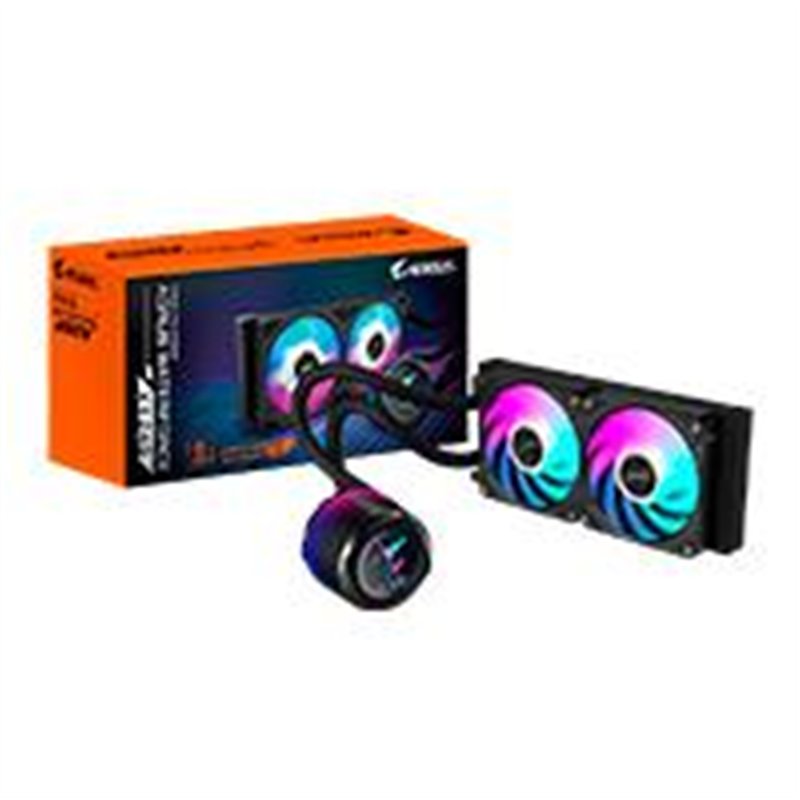 DISIPADOR DE ENFRIAMIENTO LIQUIDO GIGABYTE GP-AORUS WATERFORCE X II 240/240MM/ SOCKET 115X, 1200, 1700, 1851, AMD TR4, AM5, AM4,