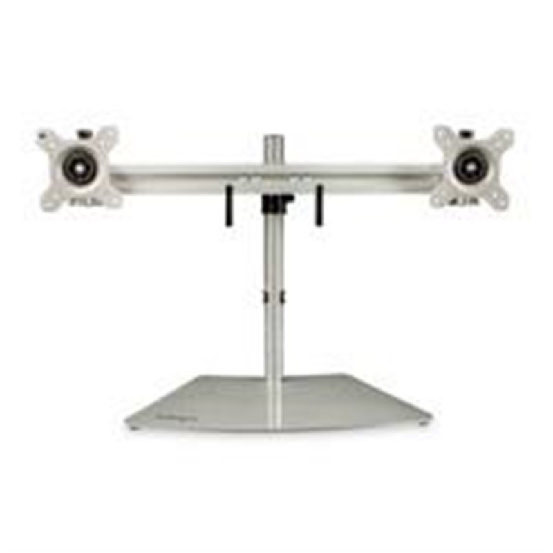 SOPORTE DE ESCRITORIO PARA 2 MONITORES - SOPORTE ERGONOMICO DE SOBREMESA PARA 2 MONITORES DE 24 CON MONTAJE VESA - CON MASTIL - 