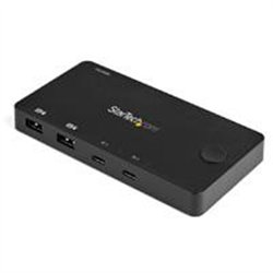 SWITCH KVM HDMI DE 2 PUERTOS USB-C/CABLES - COMPACTO - ALIMENTADO VIA USB - PARA MACBOOK IPAD PRO THINKPAD IDEAPAD ELITEBOOK - S
