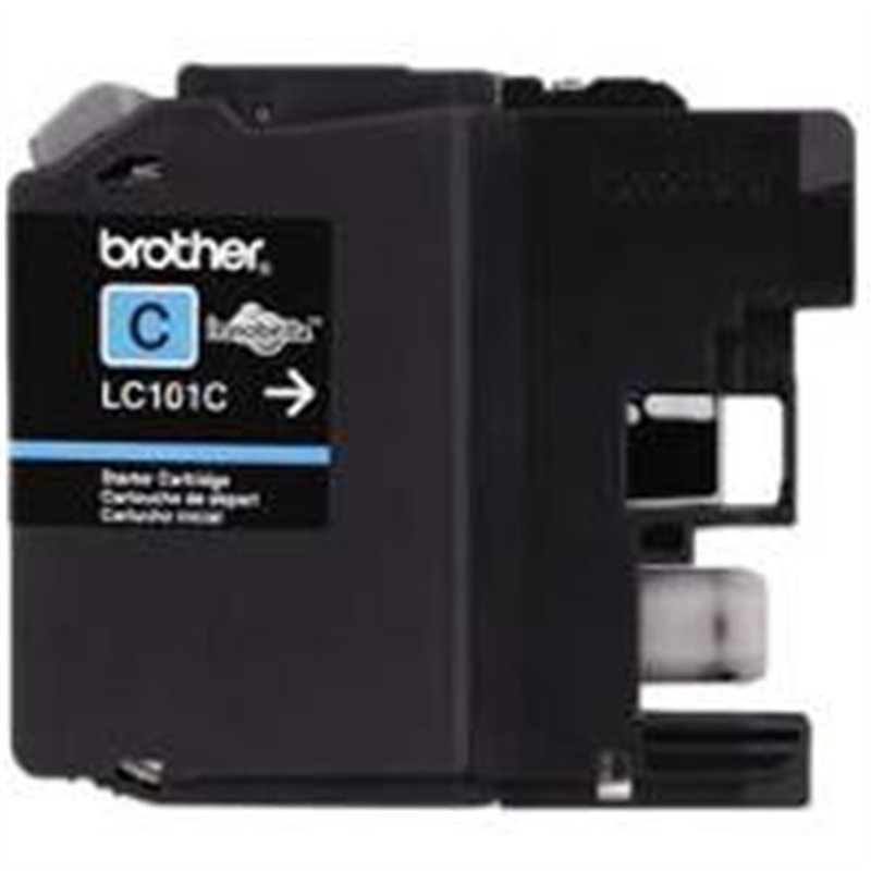 CARTUCHO DE TINTA BROTHER LC101C CYAN PARA RENDIMIENTO DE 300 PAGINAS AL 5 POR CIENTO
