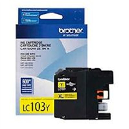 CARTUCHO DE TINTA BROTHER AMARILLO LC103Y PARA RENDIMIENTO DE 600 PAGINAS