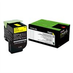 TONER LEXMARK 70C80Y0 AMARILLO, RENDIMIENTO ESTANDAR 1000 PAGINAS, PARA CS310DN. CS510DE