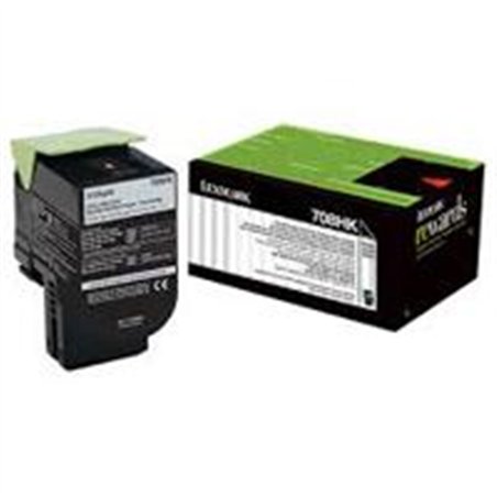 TONER LASER LEXMARK 70C8HK0 NEGRO, ALTO RENDIMIENTO HASTA 4,000 PAGINAS, PARA MODELOS: CS310DN, CS510DE