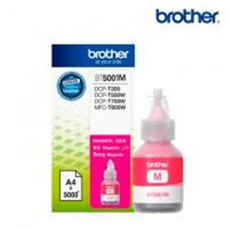 BOTELLA DE TINTA BROTHER MAGENTA BT5001M DE ALTO RENDIMIENTO DE HASTA 5000 PGINAS COMPATIBLE CON TINTA CONTINUA BROTHER