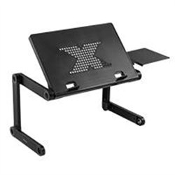 BASE ELEVADORA ACTECK VAULT COUCH BC410 / PARA LAPTOP  / 18 PUL / MAX 10 KG / ANTIDERRAPANTE / ALTURA AJUSTABLE / ALUMINIO / NEG