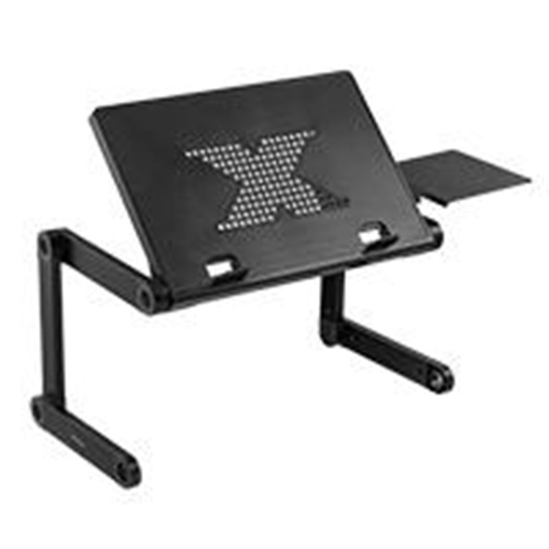 BASE ELEVADORA ACTECK VAULT COUCH BC410 / PARA LAPTOP  / 18 PUL / MAX 10 KG / ANTIDERRAPANTE / ALTURA AJUSTABLE / ALUMINIO / NEG