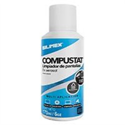 AEROSOL COMPUSTAT LIMPIADOR DE PANTALLAS (LAPTOPS, TABLETAS, SMART TV´S, SMART PHONES) SILIMEX 170 ML