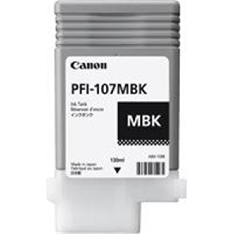 TANQUE DE TINTA CANON PFI-107 MBK NEGRO MATE ,COMPATIBLE PRO-2000,PRO-4000,PR0-6000,PRO-4000S,PRO-6000S,PRO-2100,PRO-4100,PR0-61