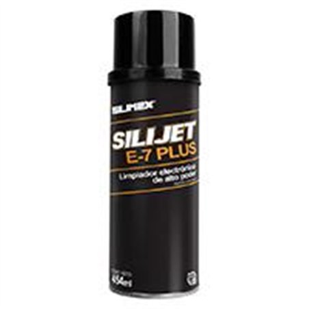 AEROSOL SILIJET E-7 PLUS LIMPIADOR ELECTRÓNICO DE ALTO PODER, REPELENTE AL POLVO, SILIMEX 454ML