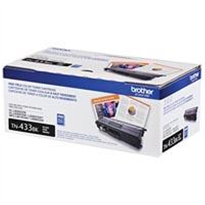 TONER BROTHER NEGRO TN433BK PARA RENDIMIENTO DE 4500 PAGINAS AL 5 POR CIENTO DE COBERTURA