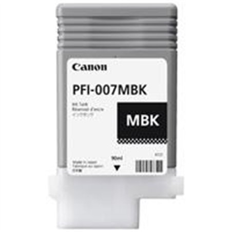 TANQUE DE TINTA CANON PFI-007MBK NEGRO MATE,COMPATIBLE CON IMAGEPROGRAF 670E,CAPACIDAD 90ML