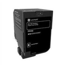 TONER LASER LEXMARK COLOR NEGRO ALTO RENDIMIENTO, NP 74C4HK0, HASTA 20000 PAGINAS, MODELOS CS725DE ,CS720DE
