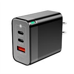 CARGADOR DE PARED ACTECK ENERGON PRIME CP65W / 65W / 2X USB-C / 1X USB A / NEGRO / AC-935579