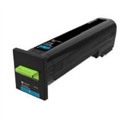 TONER LEXMARK 72K4XC0 CIAN, EXTRA ALTO RENDIMIENTO 22000, PARA CS820DE, CX860DE, CX825DE