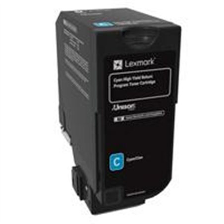 TONER LASER LEXMARK COLOR CIAN DE ALTO RENDIMIENTO / NP 74C4HC0 / PARA CS725 / HASTA 12,000 PAGINAS ESTANDAR