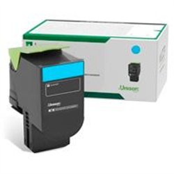 TONER LASER LEXMARK COLOR CIAN RENDIMIENTO ESTANDAR, NP 78C40C0, HASTA 1400 PAGINAS, MODELOS CX622ADE, CS421DN, CS521DN, CX625AD