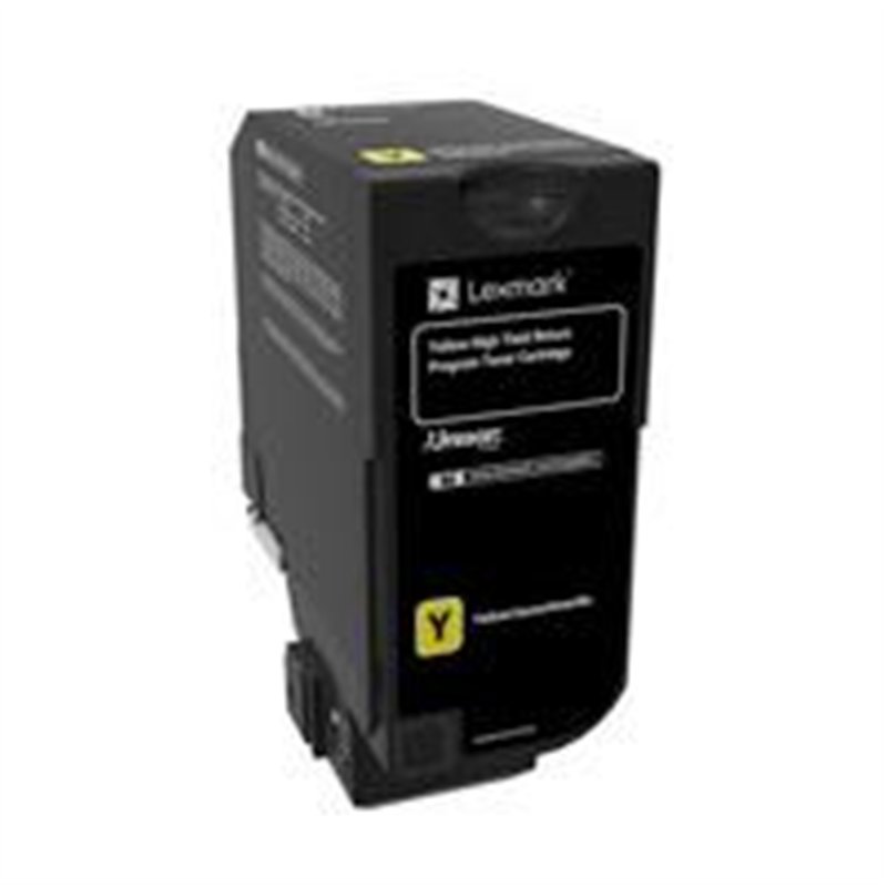 TONER LASER LEXMARK COLOR AMARILLO ALTO RENDIMIENTO,NP 74C4HY0, HASTA 12000 PAGINAS, MODELOS CS725DE