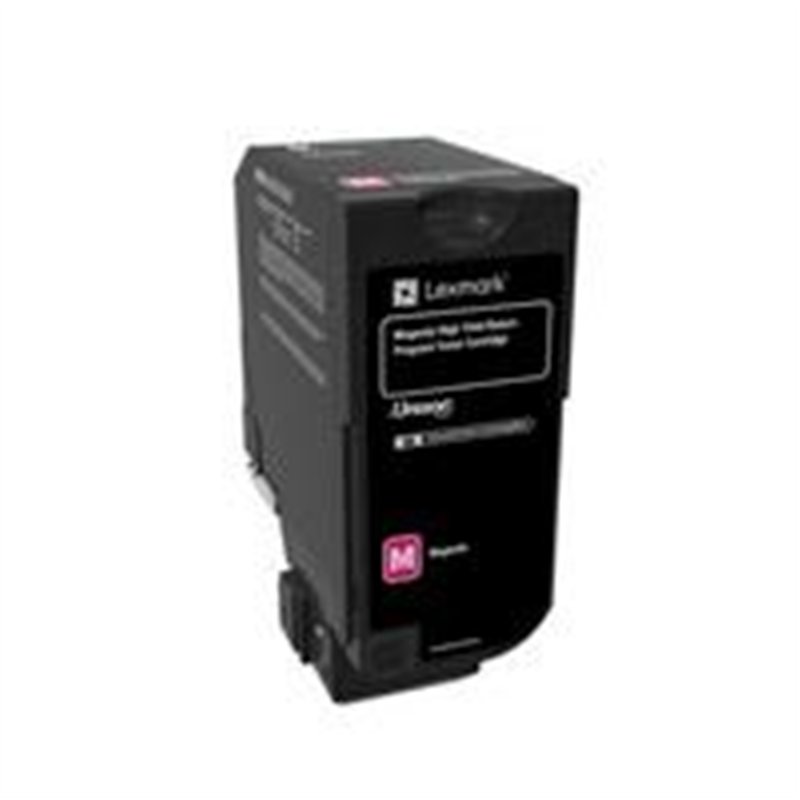 TONER LASER LEXMARK COLOR MAGENTA, NP 74C4HM0, ALTO RENDIMIENTO, HASTA 12000 PAGINAS, MODELOS CS725DE