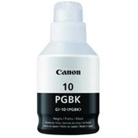 BOTELLA DE TINTA CANON GI-10PGBK NEGRA,RENDIMIENTO 8,300 PAGINAS,COMPATIBLE G6010,G5010,GM2010