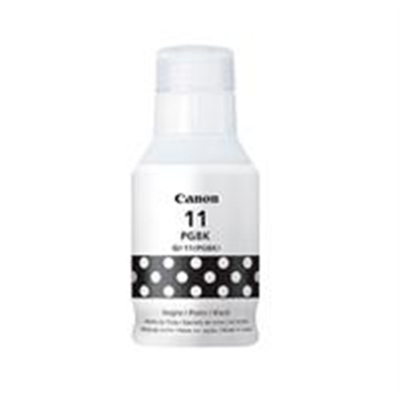 BOTELLA DE TINTA CANON GI-11PGK NEGRA,RENDIMIENTO 7,600 PAGINAS,COMPATIBLE: G3160,G2160.