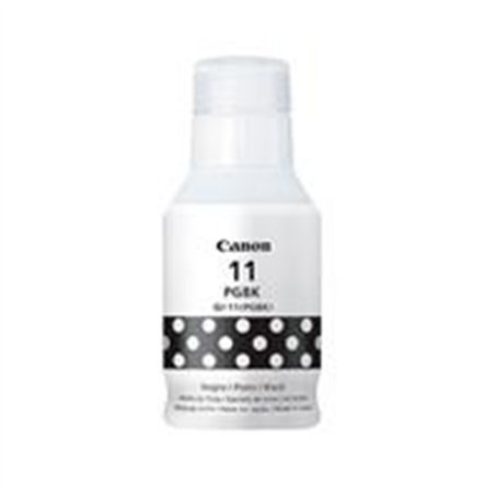 BOTELLA DE TINTA CANON GI-11PGK NEGRA,RENDIMIENTO 7,600 PAGINAS,COMPATIBLE: G3160,G2160.