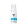 BOTELLA DE TINTA CANON GI-11C CYAN,RENDIMIENTO 7,700 PAGINAS,COMPATIBLE G3160,G2160.