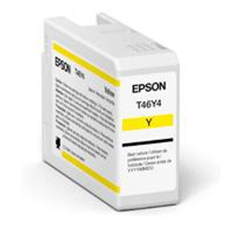 CARTUCHO EPSON MODELO T46Y AMARILLO, PARA PLOTTER P900 (50 ML)