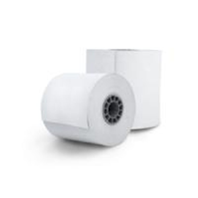 PAQUETE ROLLO PAPEL TERMICO GHIA PTG57N / 57X60 MM /PARA IMPRESORAS DE 58MM / REACCION NEGRO / 10 UNIDADES
