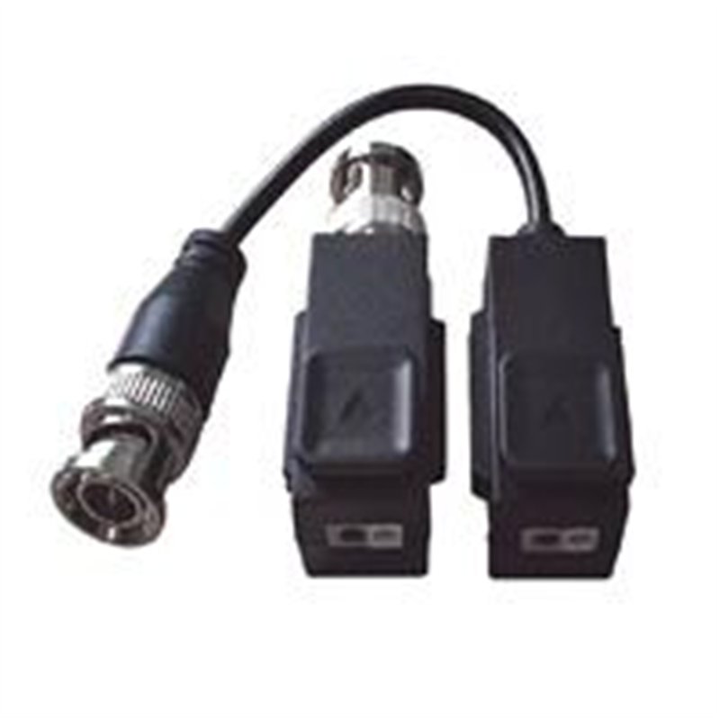 KIT DE TRANSCEPTORES BALLUNS TURBOHD HIKVISION DS-1H18S/E© BOTON PUSH / HASTA 8 MP (4K) / 100% COBRE / SOPORTA HD-TVI / AHD / CV