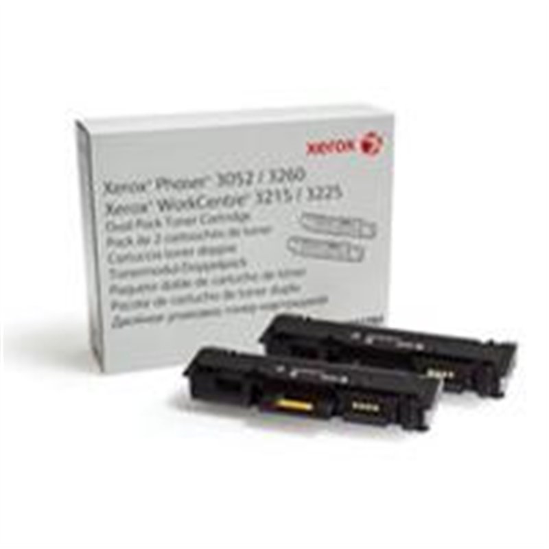 TONER XEROX NEGRO 106R02782, EXTRA ALTA CAPACIDAD 6K, DUAL PACK, PARA PHASER 3260, WORKCENTRE 3215/3225