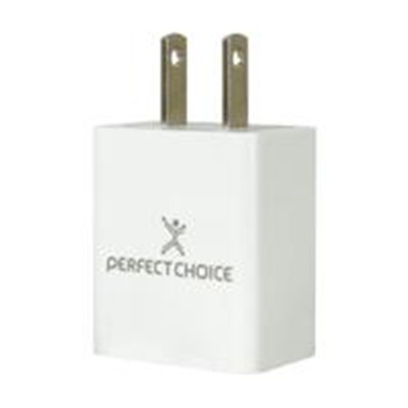ADAPTADOR DE CORRIENTE USB 2.4A PERFECT CHOICE BLANCO