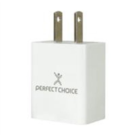 ADAPTADOR DE CORRIENTE USB 2.4A PERFECT CHOICE BLANCO