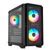 GABINETE GAMER BALAM RUSH / MINI TORRE / CARBONO CRYSTAL 4000C / MICRO-ATX, MINI-ATX / 3 VENTILADORES ARGB / PANEL IZQ CRISTAL +